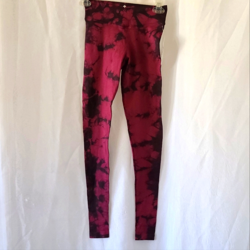 Nux Red Burgundy Shiraz V Ankle Pant Leggings Size Small